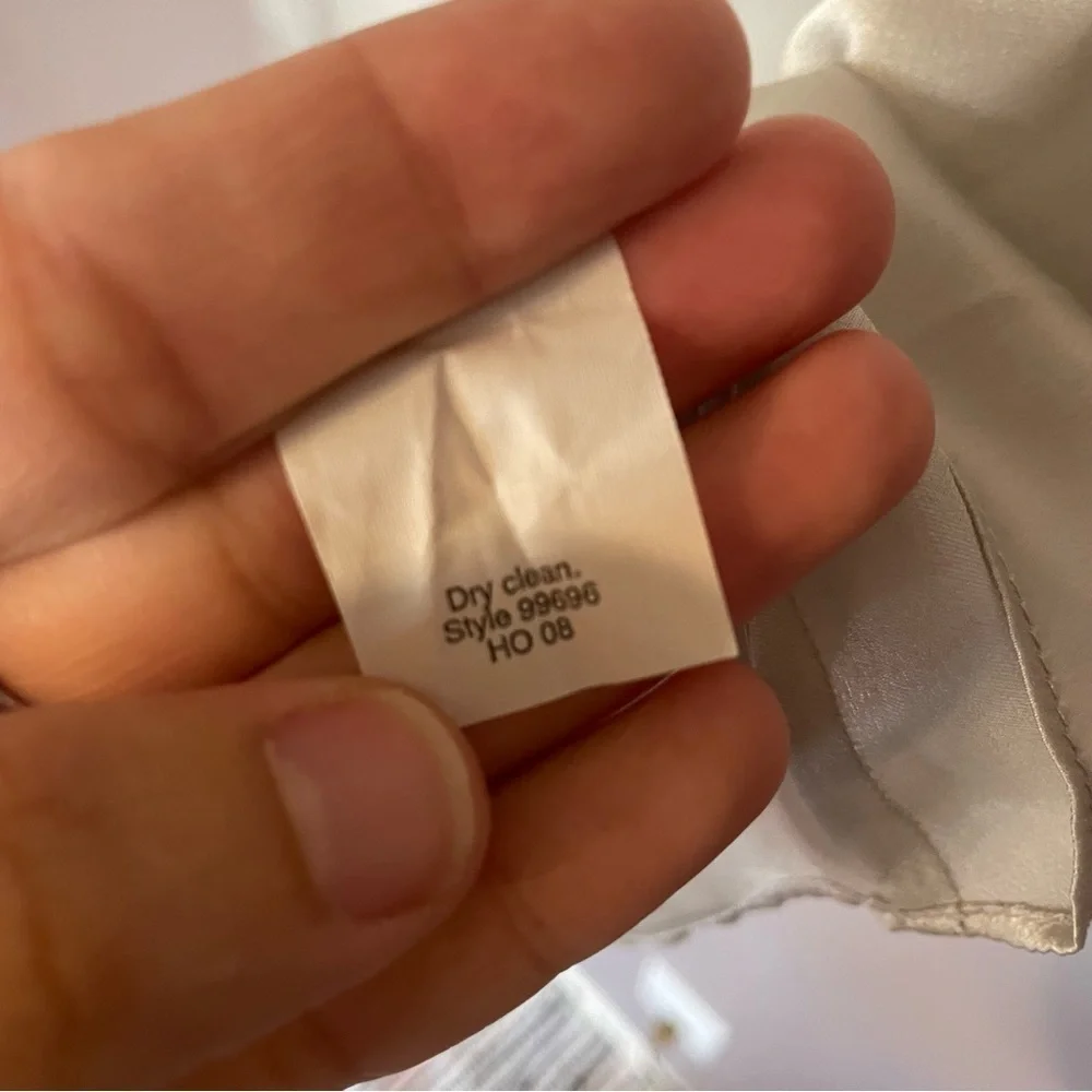 J. Crew Silk Sleeveless Blouse Tank Top Ruffle Neckline Gray Size Small 4 - Picture 5 of 5